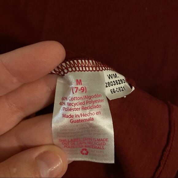 LOT of 3 White & Dark Red Solid Tee Shirts for Layering Women Junior Size Medium - Picture 12 of 15